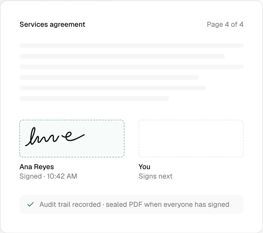Botensten Sign: e-signatures